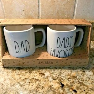 Rae Dunn DAD AND DAD'S FAVORITE Mug Boxed Set